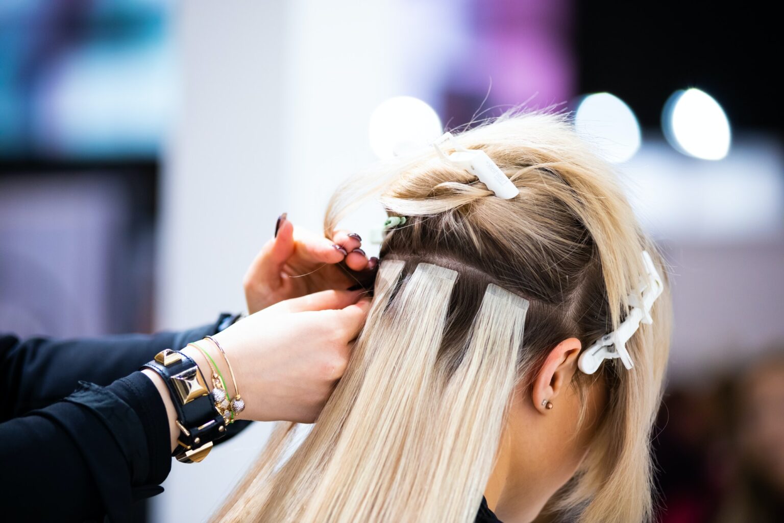 Professional hair extensions XO Salon Sunny Isles