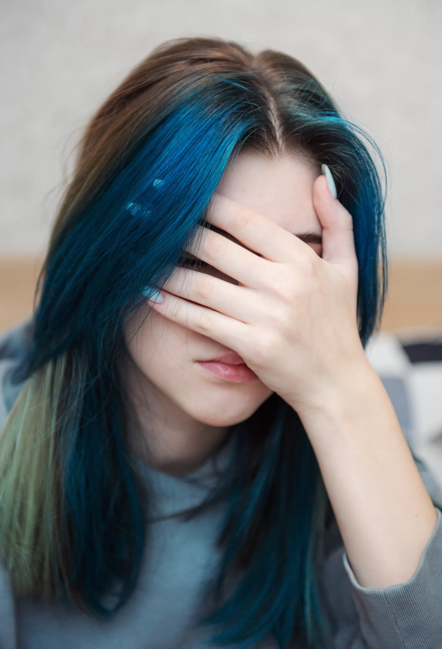 blue hair dye