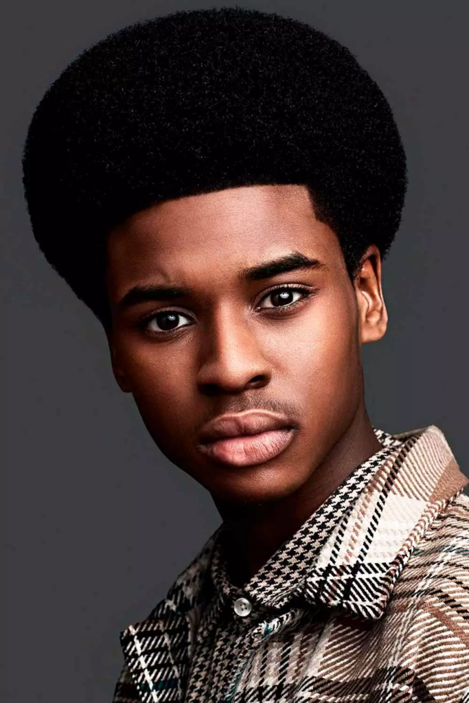 Young Boy with Afro Hairstyle Stock Photo - Image of child, black: 5106356